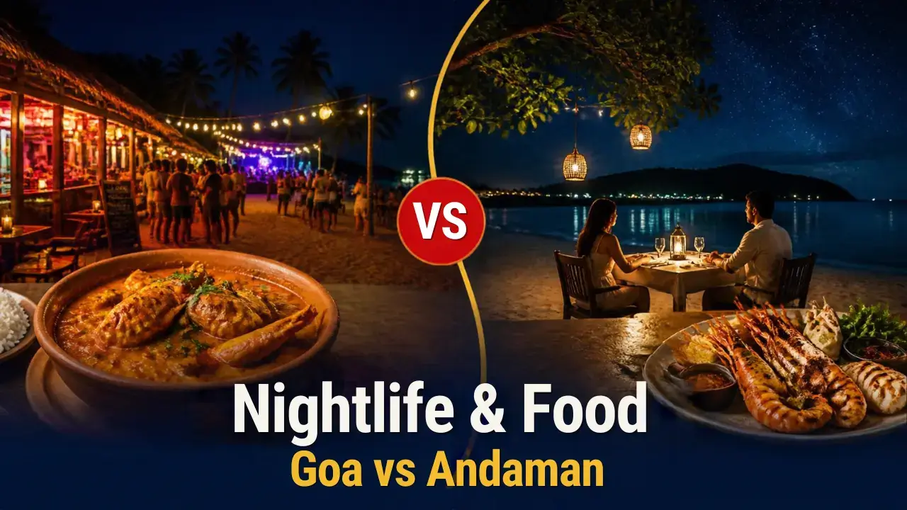 Nightlife and Food Goa vs Andaman